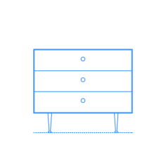 Furniture Dressers Chests Nelson Thin Edge 3 Drawer Chest Outline Drawing Svg Vector, Free Vectors File
